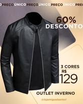 Jaqueta Masculina em Couro Miguel Sartori DF257