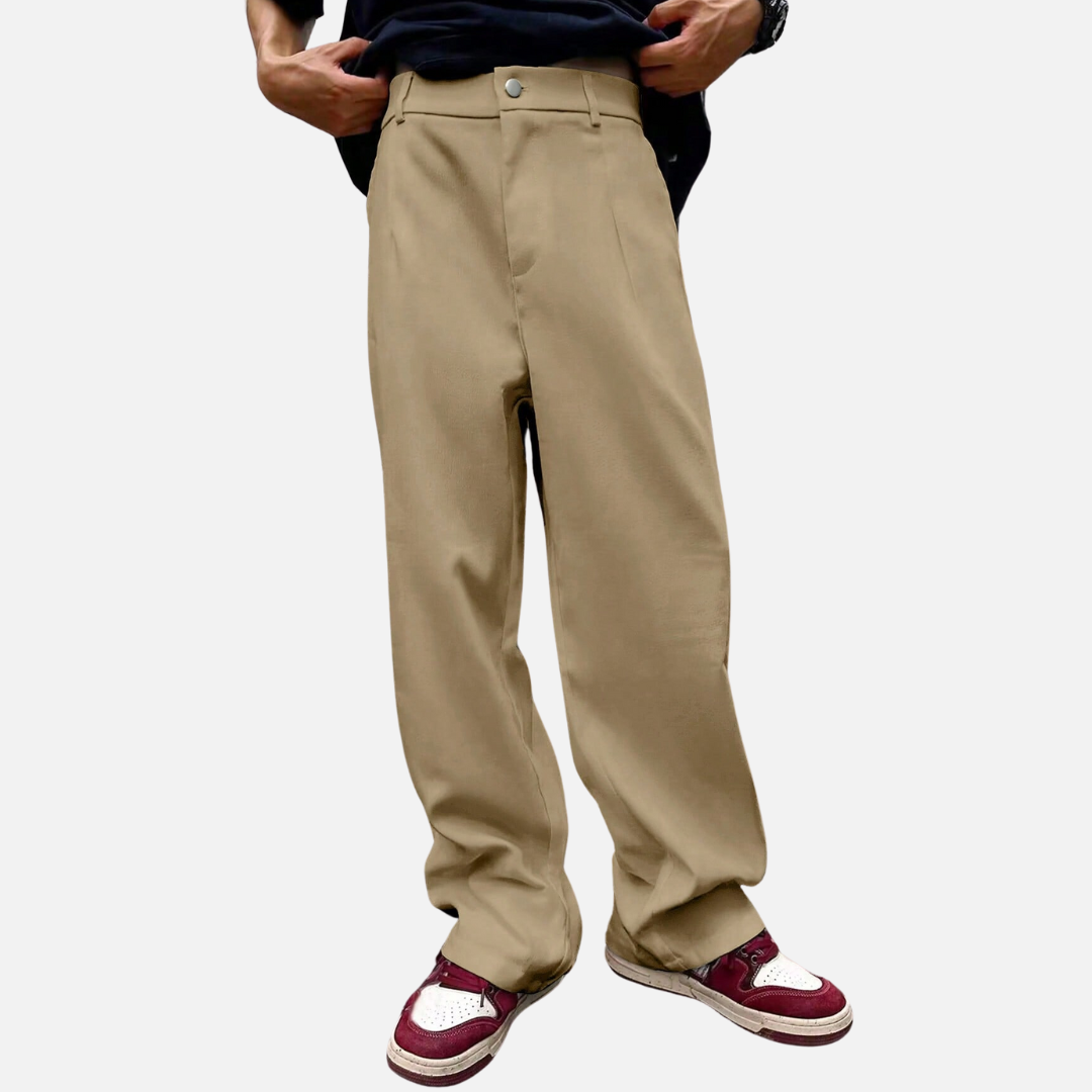 Calça de Alfaiataria Larga Masculina Drauffen DF160
