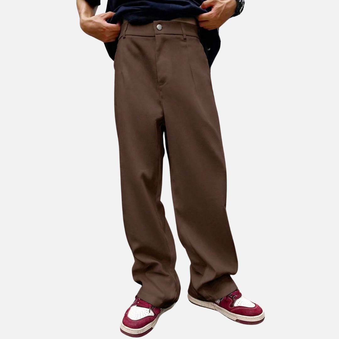 Calça de Alfaiataria Larga Masculina Drauffen DF160