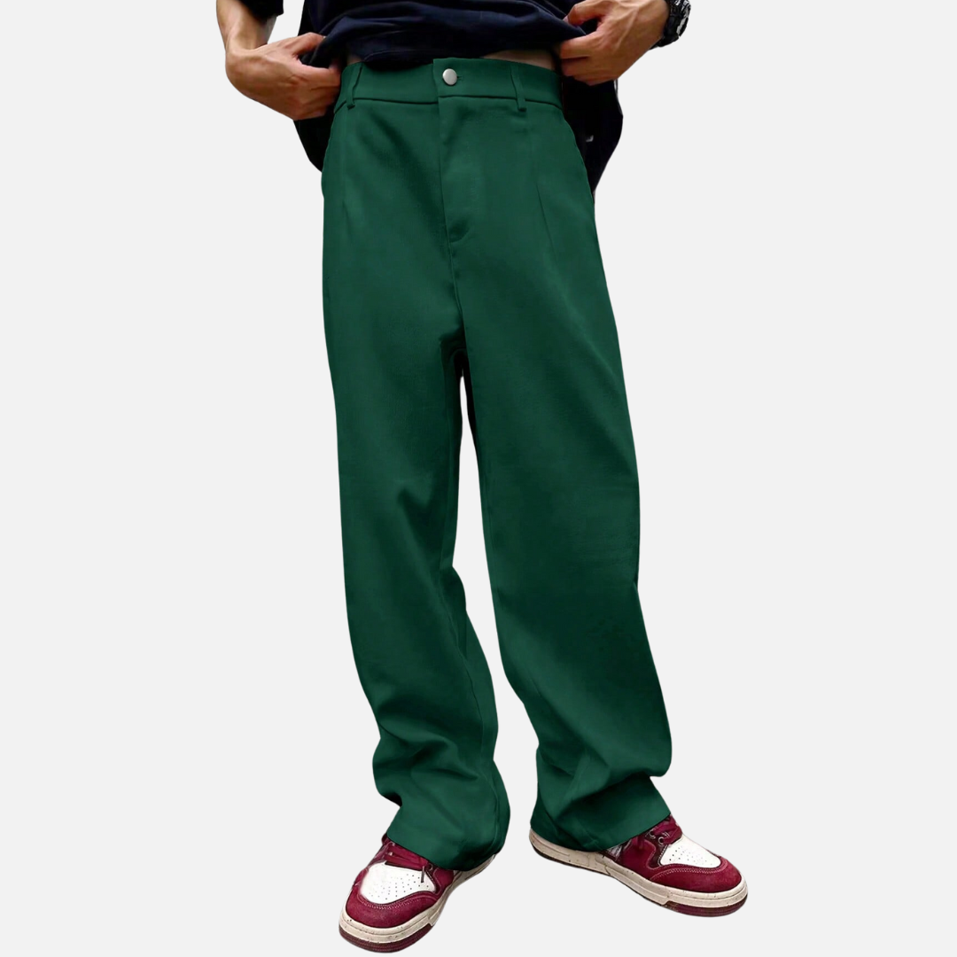 Calça de Alfaiataria Larga Masculina Drauffen DF160