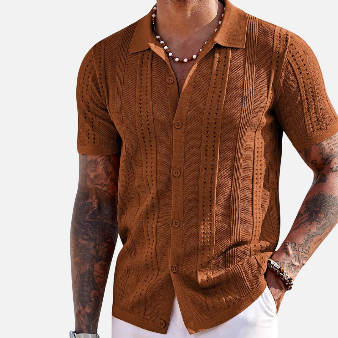 Camisa de Botão Masculina Drauffen DF098