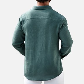 Camisa Manga Longa em Linho Masculina Drauffen DF102