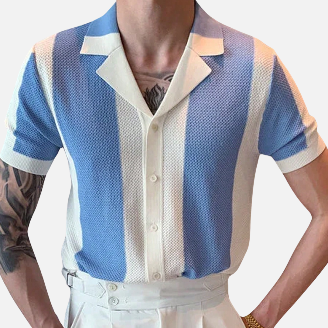 Camisa Polo Masculina De Crochê Drauffen DF120