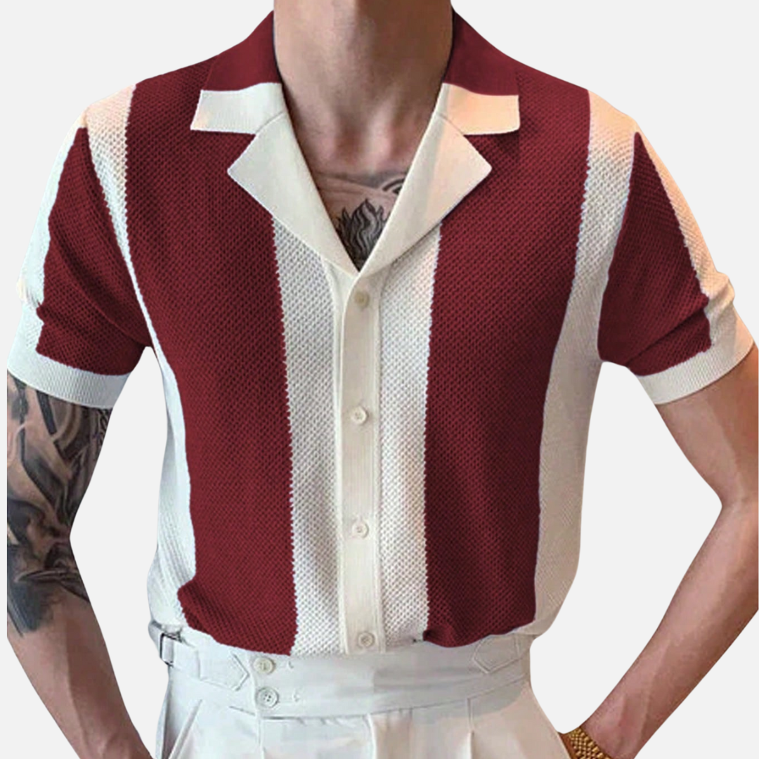 Camisa Polo Masculina De Crochê Drauffen DF120