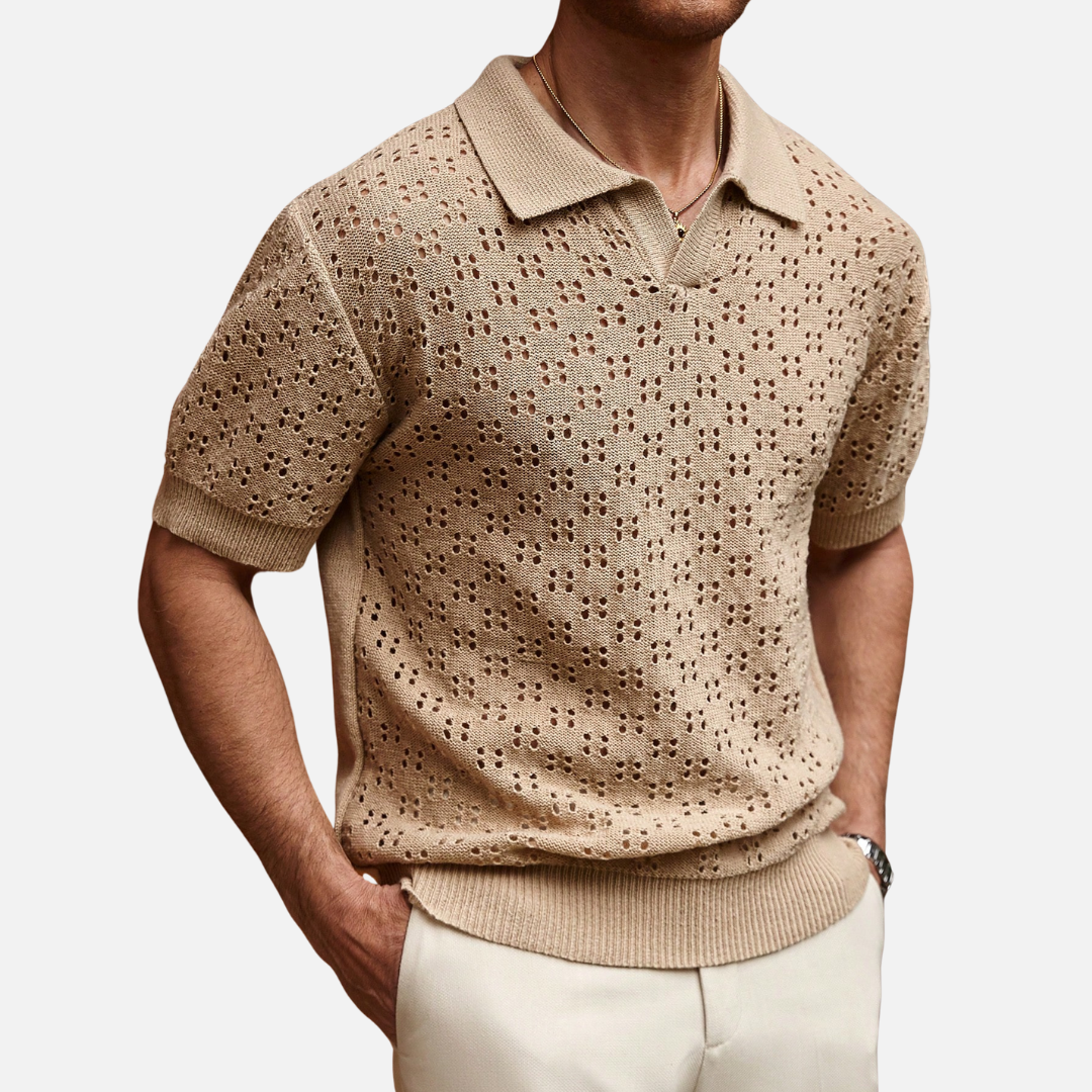 Camisa Polo Masculina Texturizada Drauffen DF131