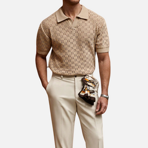 Camisa Polo Masculina Texturizada Drauffen DF131