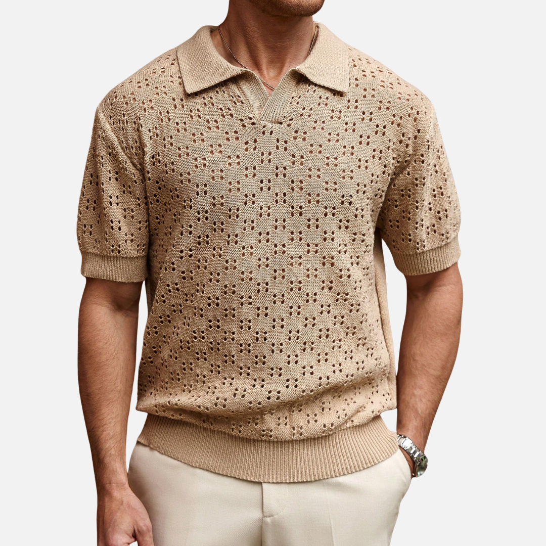 Camisa Polo Masculina Texturizada Drauffen DF131