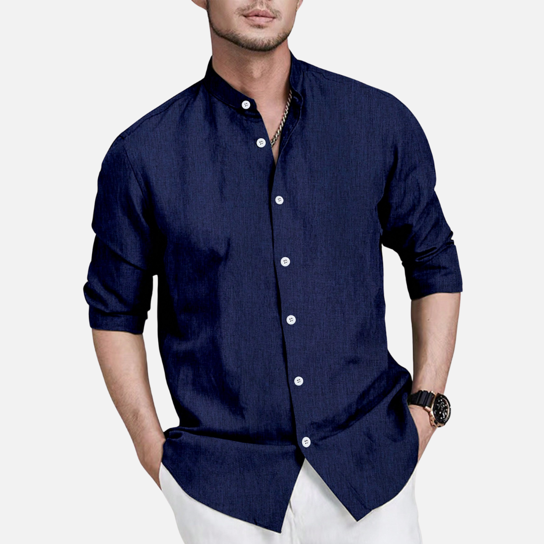 Camisa Social Masculina Manga Longa Drauffen DF139