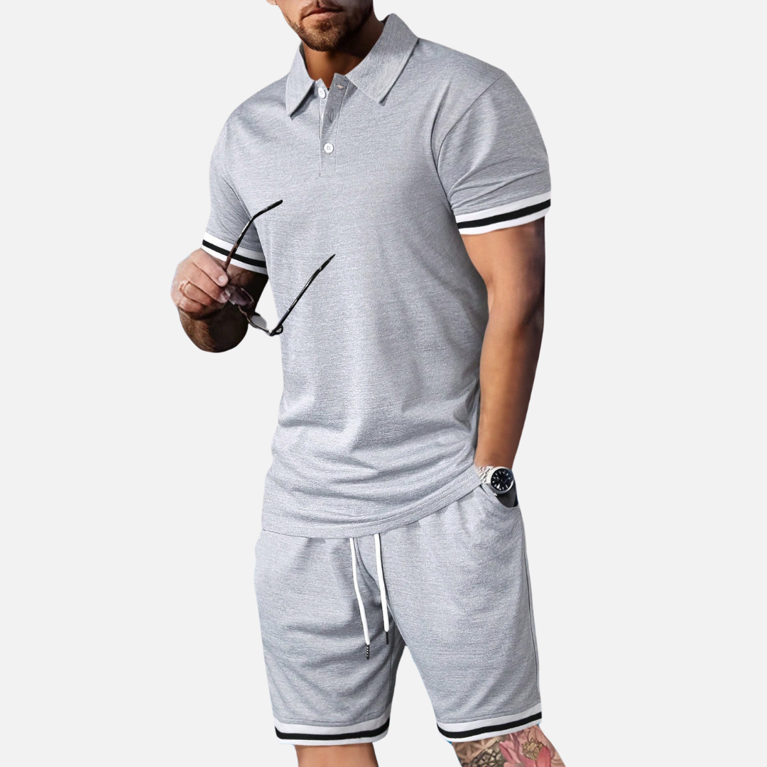 Conjunto Camisa Polo e Short Masculino Drauffen DF059