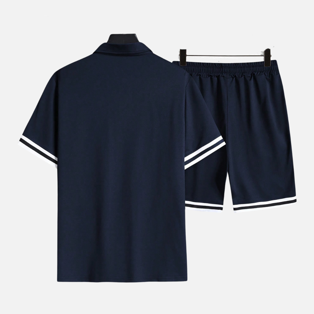 Conjunto Camisa Polo e Short Masculino Drauffen DF059