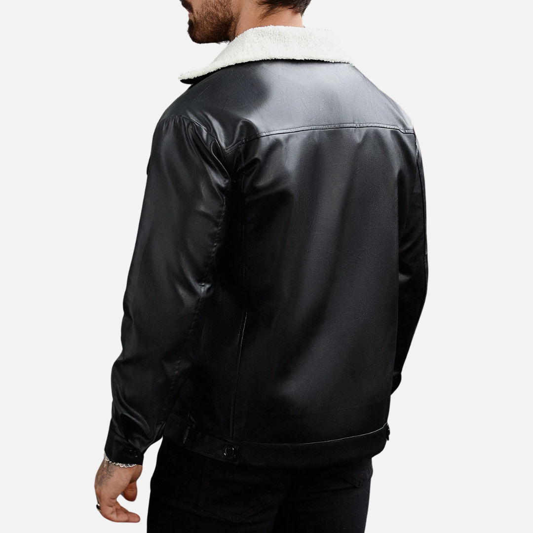 Jaqueta de Couro Masculina Miguei Sartori DF017