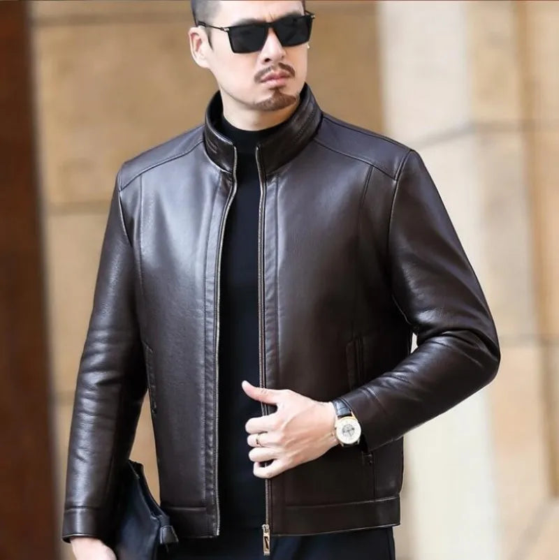 Jaqueta De Couro Masculina Miguel Sartori DF256