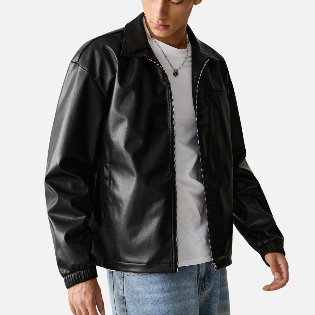 Jaqueta de Couro Masculina Drauffen DF018