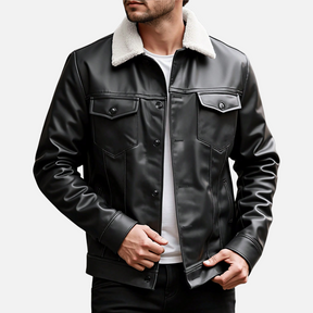 Jaqueta de Couro Masculina Miguei Sartori DF017