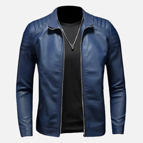 Jaqueta de Couro Motociclista Masculina Miguei Sartori DF217