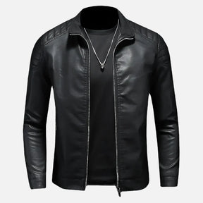 Jaqueta de Couro Motociclista Masculina Miguei Sartori DF217