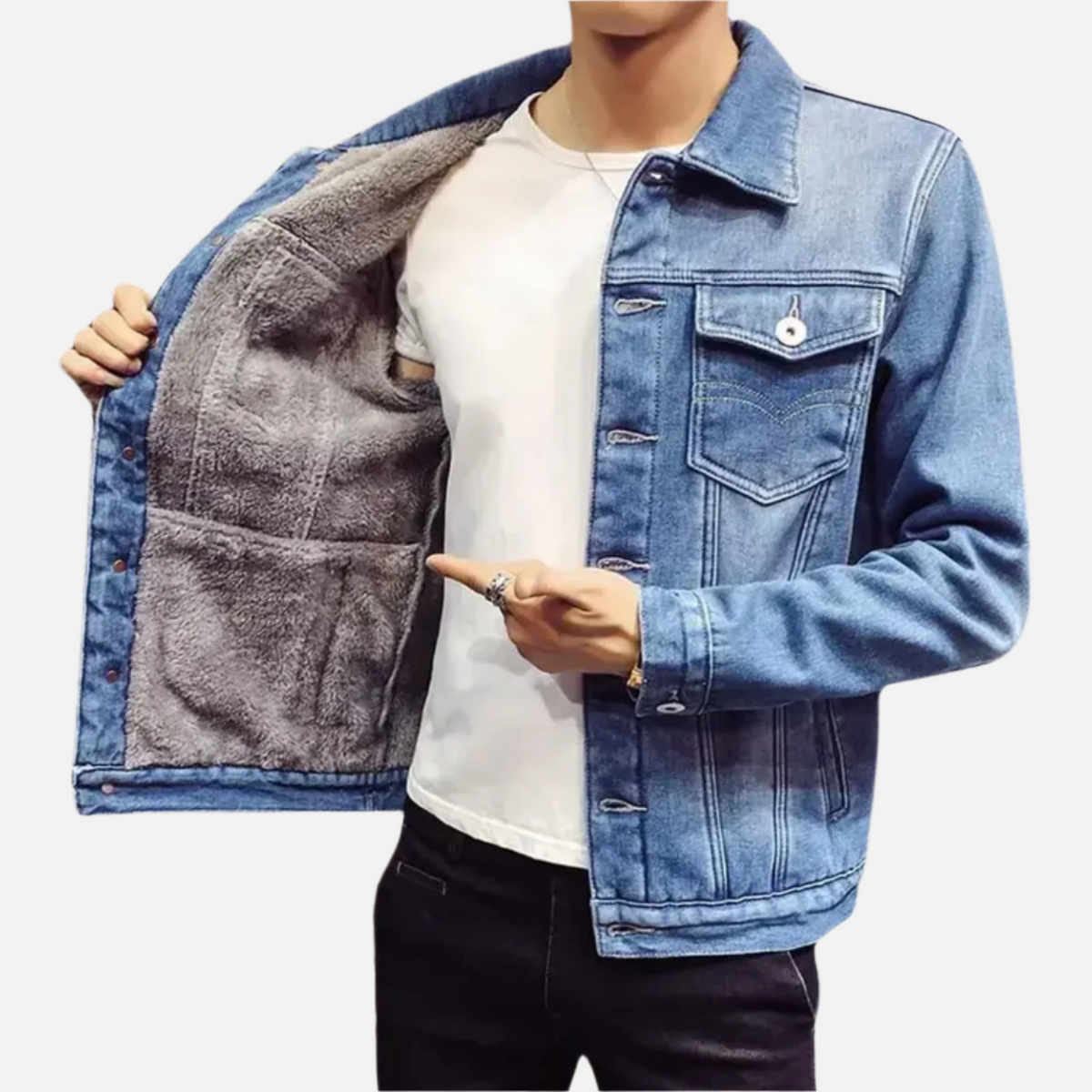 Jaqueta Jeans Masculina Miguei Sartori DF183