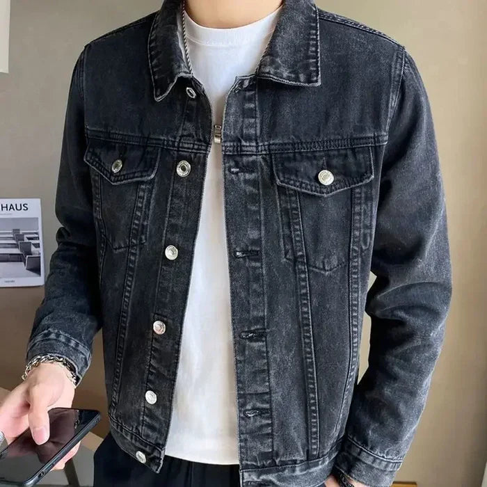 Jaqueta Jeans Masculina com Botões Miguei Sartori DF210