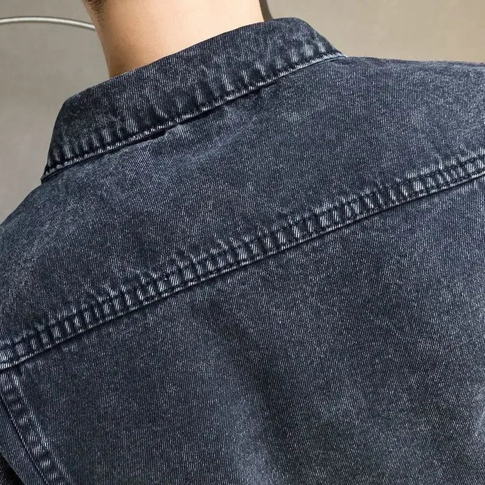 Jaqueta Jeans Masculina com Botões Miguei Sartori DF210