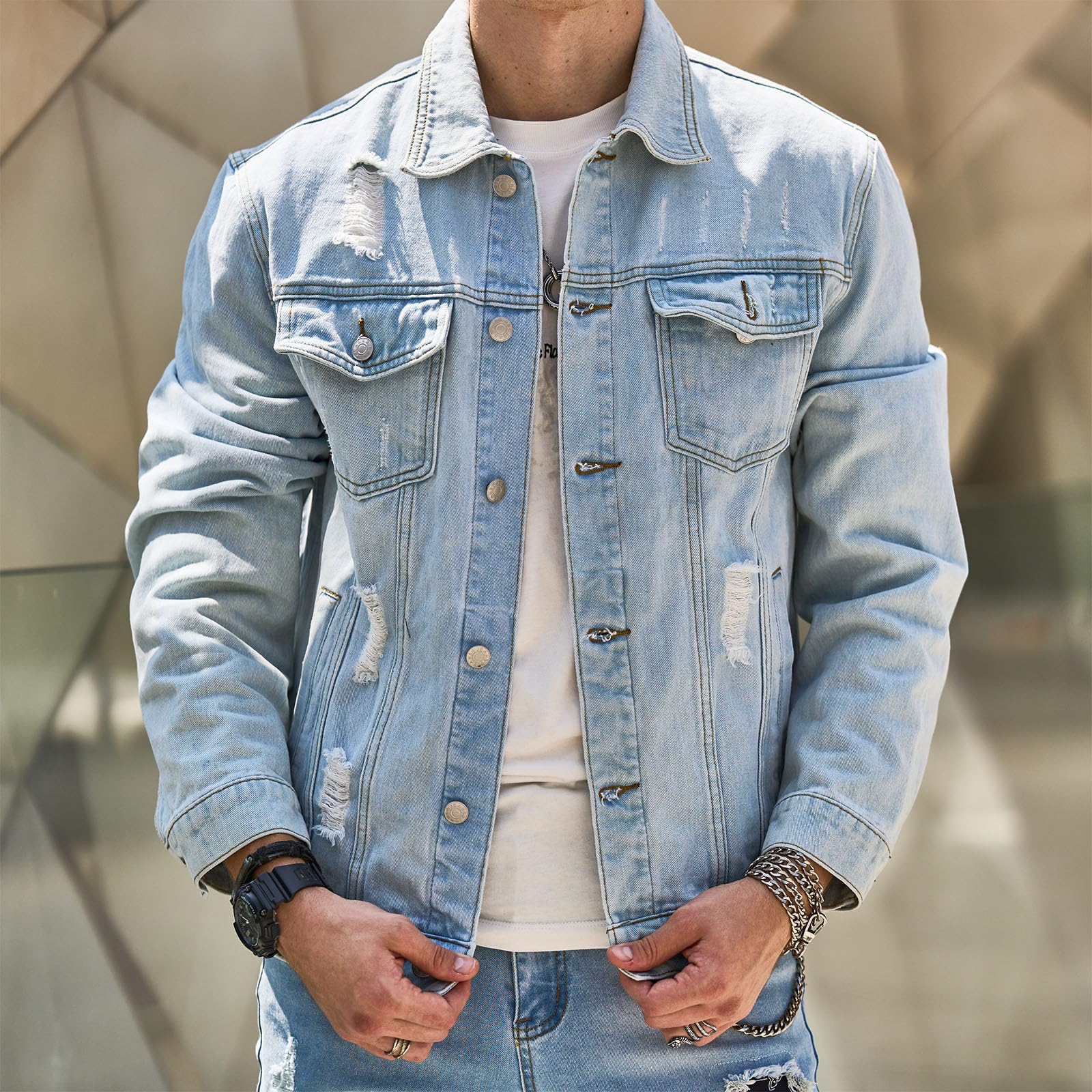 Jaqueta Jeans Masculina Drauffen DF208