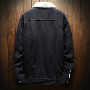 Jaqueta Jeans Masculina Forrada em Lã Drauffen DF239