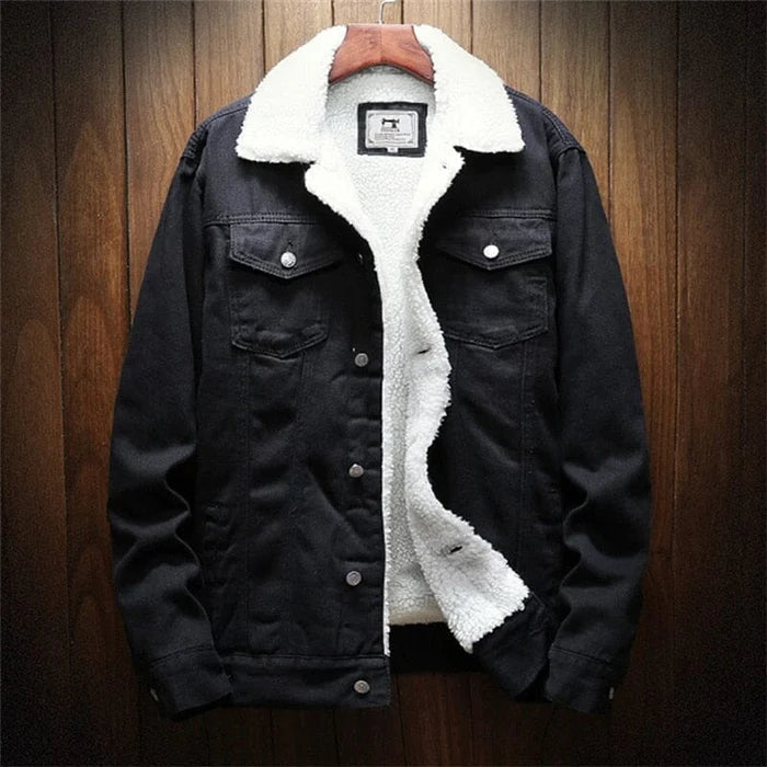 Jaqueta Jeans Masculina Forrada em Lã Drauffen DF239