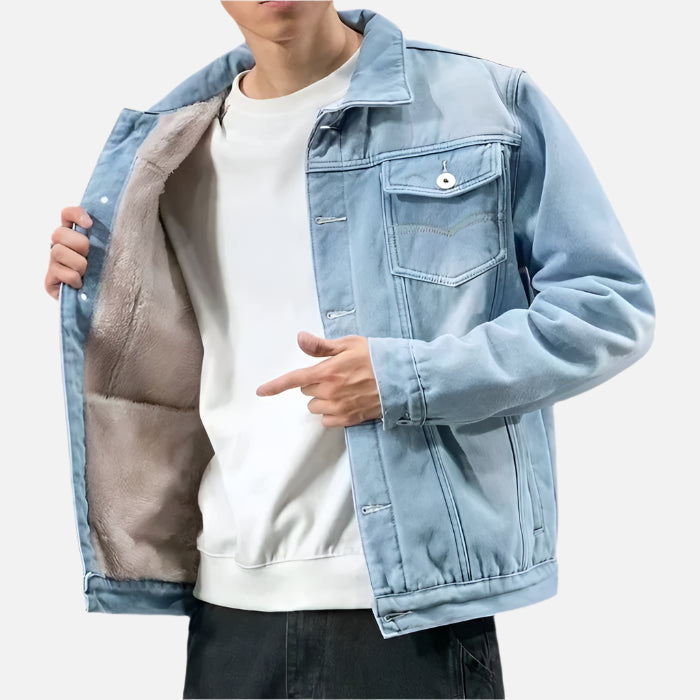 Jaqueta Masculina Jeans Acolchoado Drauffen DF236