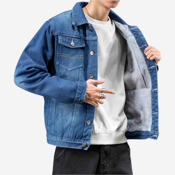 Jaqueta Masculina Jeans Acolchoado Drauffen DF236