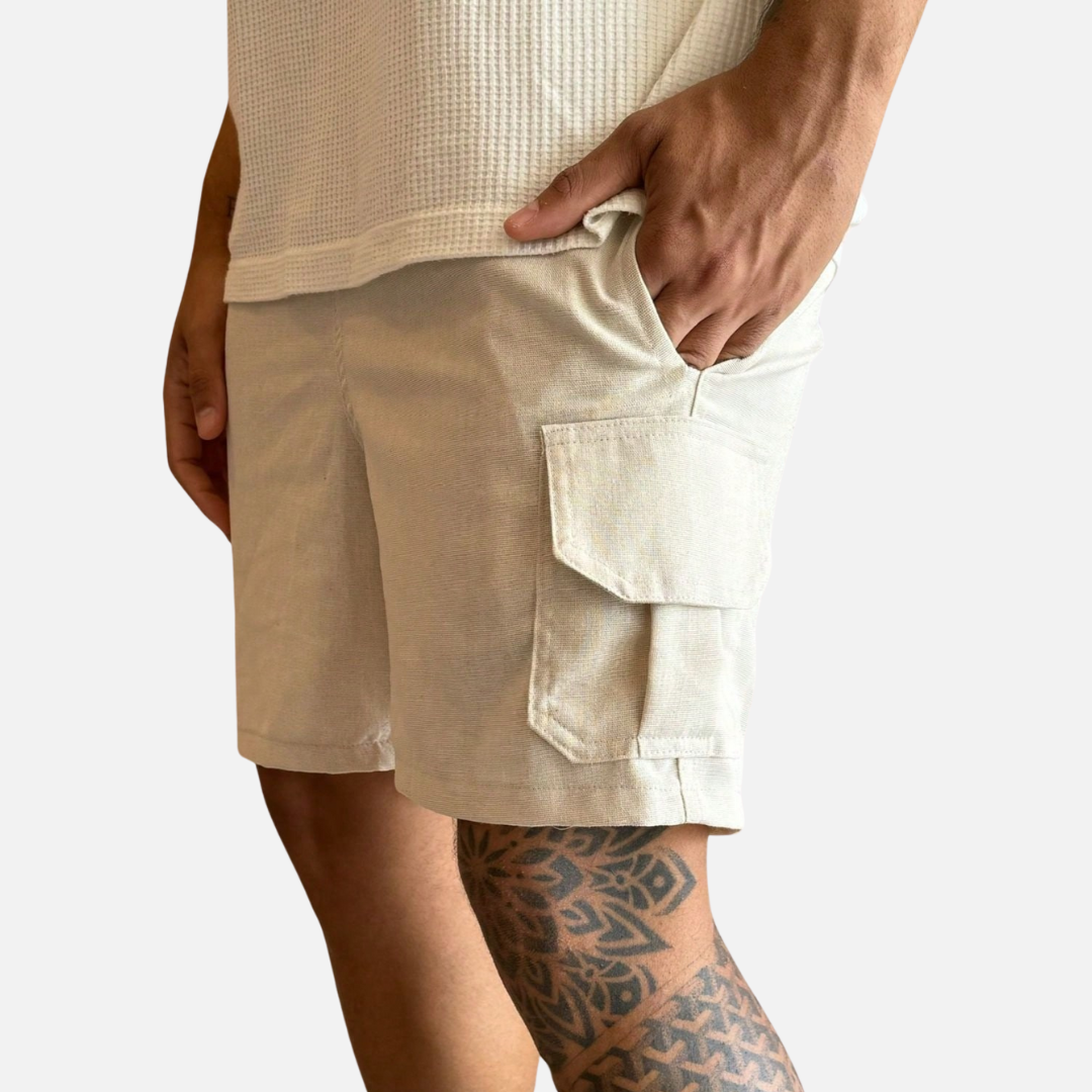 Short Cargo de Linho Masculino Drauffen DF081