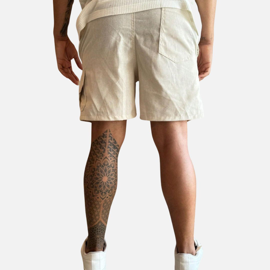 Short Cargo de Linho Masculino Drauffen DF081