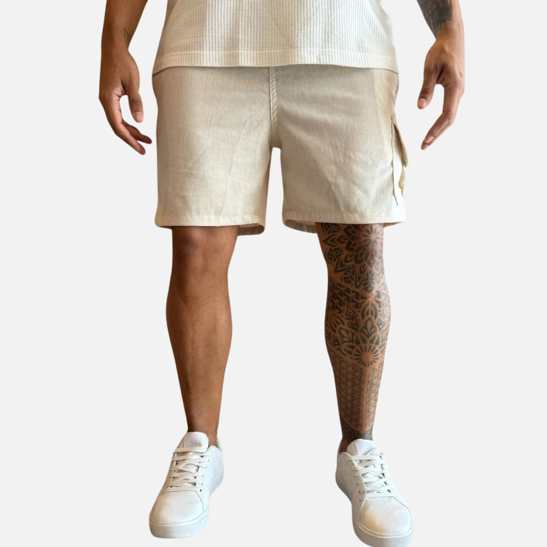 Short Cargo de Linho Masculino Drauffen DF081