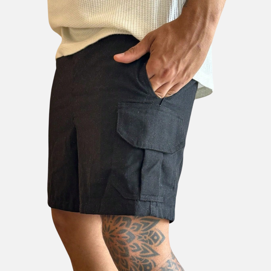 Short Cargo de Linho Masculino Drauffen DF081