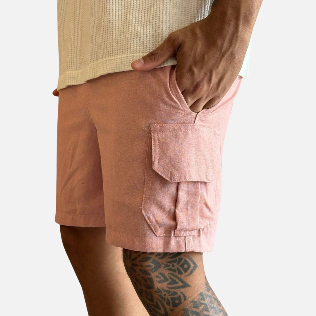 Short Cargo de Linho Masculino Drauffen DF081